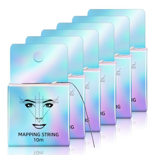 ATOMUS Pre-Inked Eyebrow Mapping String - 6 Pack 10m Microblading Thread