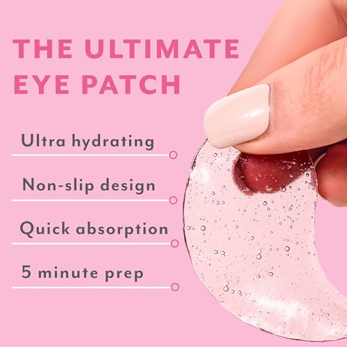 Patchology Serve Chilled Ros? Hydrating Under Eye Patches ? Hyaluronic Acid & Antioxidant-Infused Eye Masks to Reduce Dark Circles, Puffiness & Fine Lines - Ideal Skincare Essentials (5 Pairs)