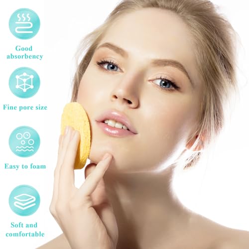 240 Pcs Compressed Facial Sponges - Soft Exfoliating Face Cleaning Pads