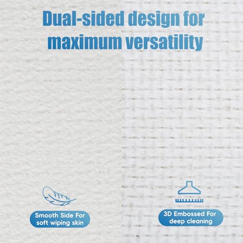 Gold Water Trading XL Disposable Face Towels - 50 Count, Fragrance-Free, Lint-Free, Biodegradable