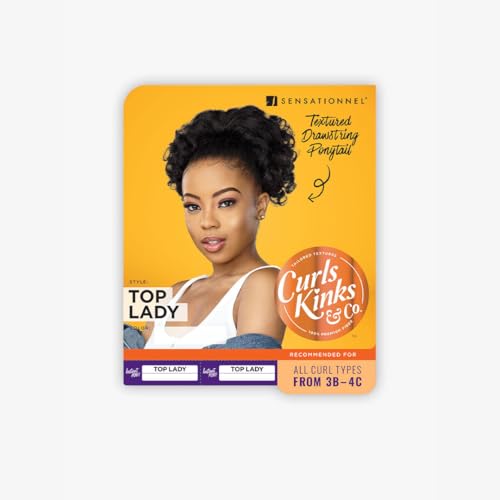 Sensationnel Curls Kinksandco Ponytail - Top Lady 1 Jet Black