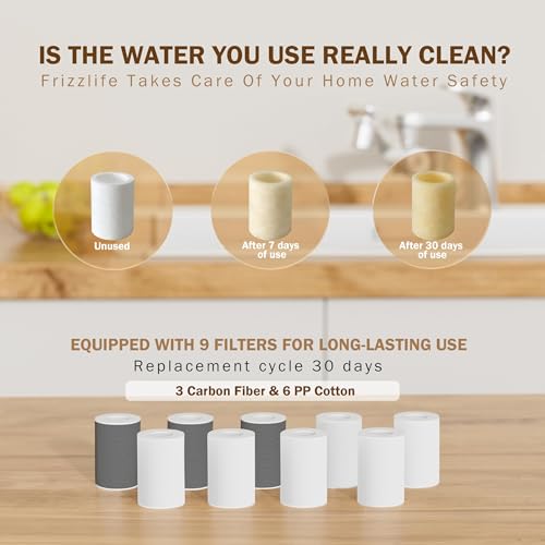 Frizzlife FF1080 Faucet Filter Replacement Cartridge Set - 8 Pack