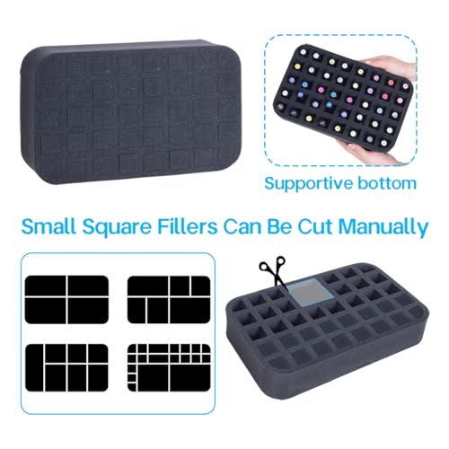 Nail Polish Organizer Foam Pad for 40 Bottles - Black