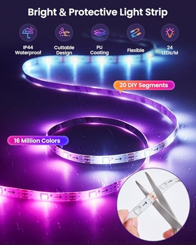 9.84ft RGB+IC LED TV Backlight Strip for 32-43 Inch TVs