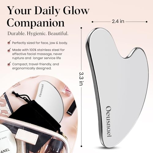 Stainless Steel Gua Sha Tool for Lymphatic Drainage & Facial Contouring
