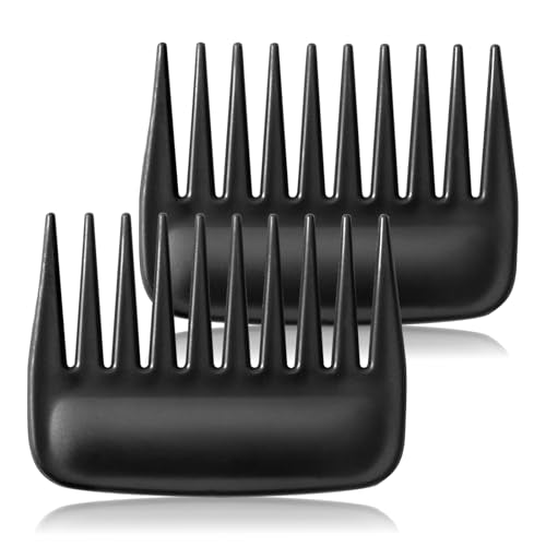 SIMPOR Wide Tooth Comb 2-Pack for Curls & Wigs - Travel Size