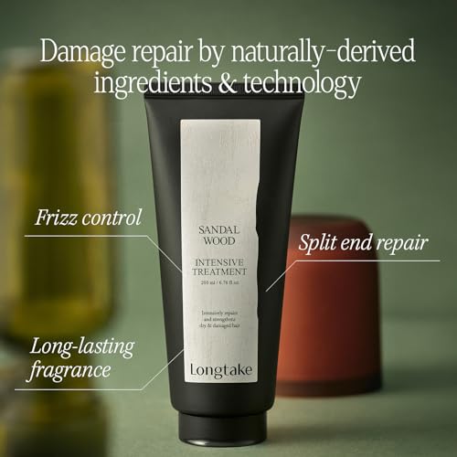 LONGTAKE Sandalwood Intensive Hair Perfume Treatment 6.76 Fl Oz¤ÓImproves softness¤Ó Anti-frizz¤ÓSplit end repair¤ÓFor All hair types