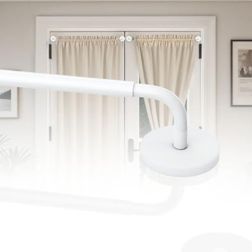 Adjustable Magnetic Curtain Rod for Metal Doors - 18 to 30 Inch