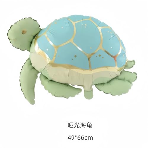 4Pcs Green Turtle Foil Balloons for Ocean Theme Parties