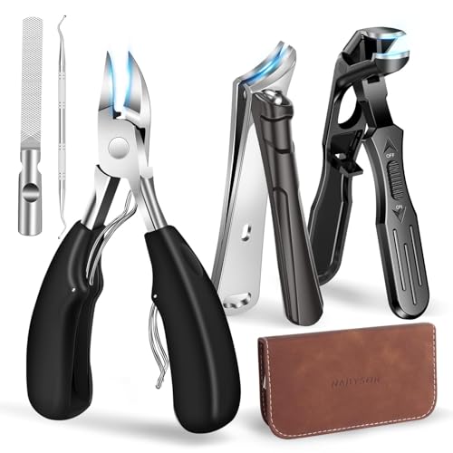 Nailysor 5-in-1 Professional Toenail Clipper Set for Thick Ingrown Nails