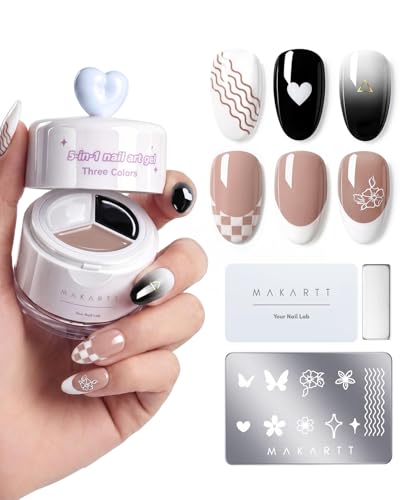 Makartt ColorPot 5-in-1 Nail Art Gel Kit Boba Cream for DIY Manicures