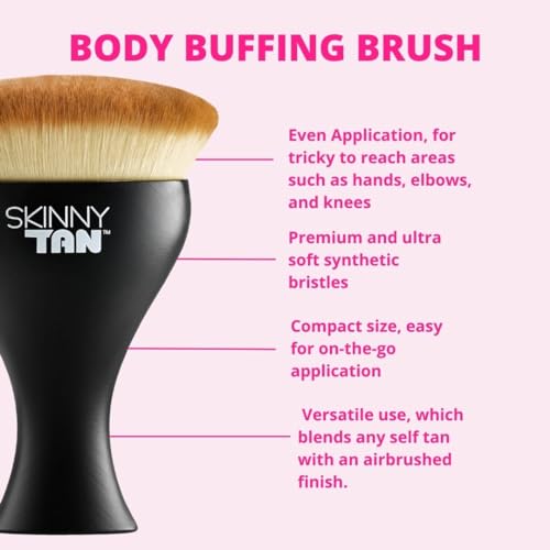 Skinny Tan Body Buffing Brush – Ergonomic Self-Tanning Applicator
