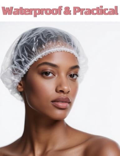 100PCS Disposable Shower Caps, Thick Waterproof Elastic Hair Bath Caps