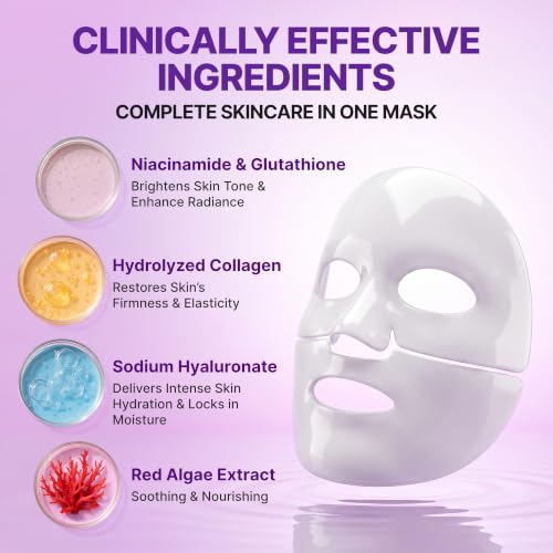 Dr. Sheen Bio-Collagen Overnight Face Mask, 6-Pack Hydrogel Hydrating Anti-Aging
