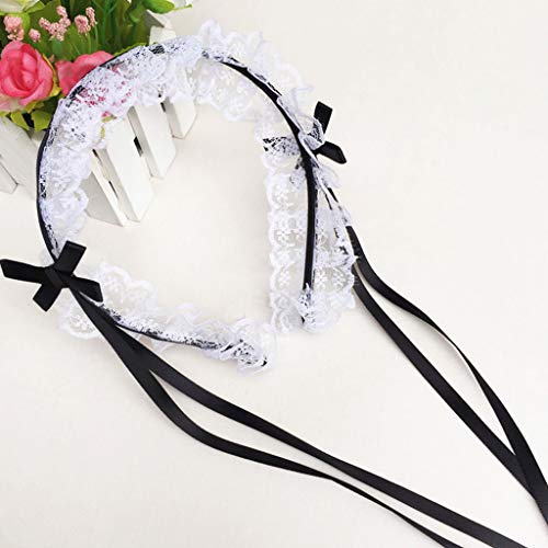 Women’s Ruffled Lace Headband - Steampunk Japanese Style Hair Accessory