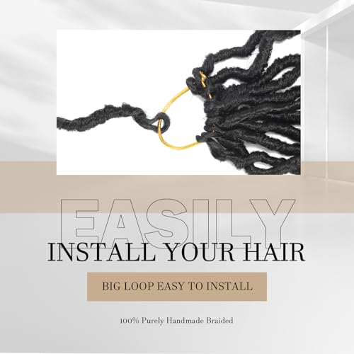 DACAI XIU 30 Inch Faux Locs Crochet Hair - Pre-Looped Synthetic Goddess Locs