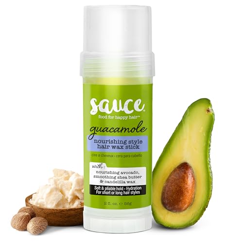 SAUCE BEAUTY Guacamole Hair Wax Stick, Nourishing Avocado & Shea Butter