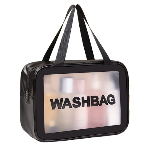 DAPOWER Black Travel Toiletry Bag - Large Capacity Makeup Organizer