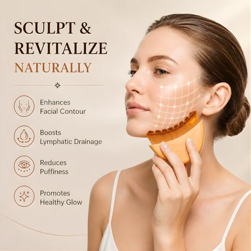Glamistry Lymphatic Face Brush - De-Puff & Sculpt Jawline, Sensitive Skin, Variant 1