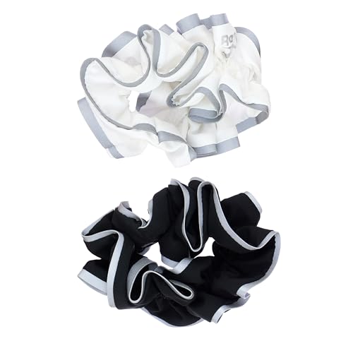 Reebok Reflective Hair Scrunchies - 2-Piece Athletic Gym Accessory Set