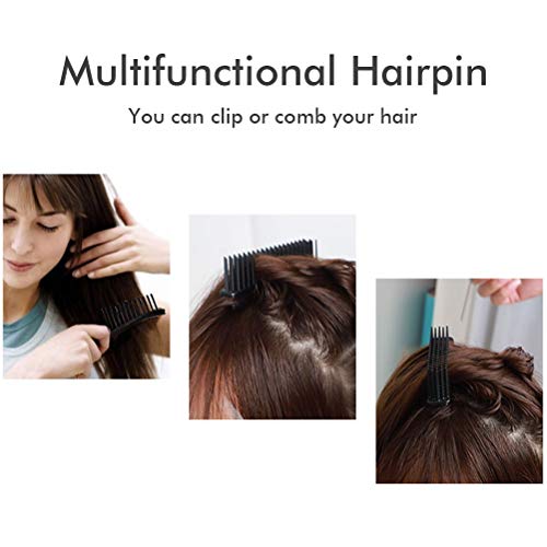 GOTOTOP 2PCS Black Hair Clip Comb Set Multifunctional Salon Styling Tool