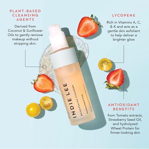 Indie Lee Brightening Facial Gel Cleanser - Vegan Hydrating Face Wash (30ml)