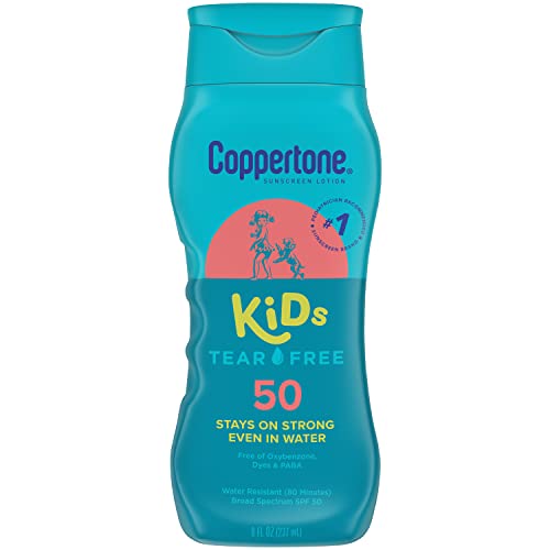 Coppertone Kids SPF 50 Sunscreen Lotion, 8 Fl Oz - Water Resistant & Tear Free