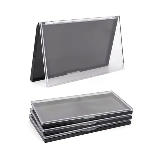 Magnetic Makeup Palette with Clear Top, 3Pack Empty Eyeshadow Pan Dispensing Storage Box with 60Pcs Adhesive Metal Stickers for DIY Cosmetics Lipstick Blush Powder-7.71¡±X4.33¡±Palette