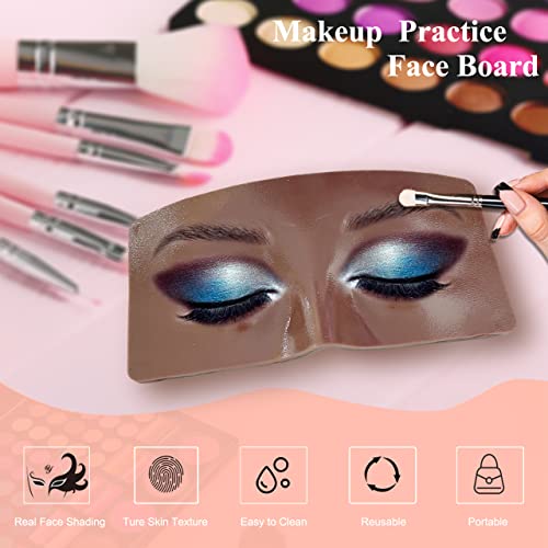 3D Makeup Practice Face Board Set #4 with Complete Kit for Artists & Students
