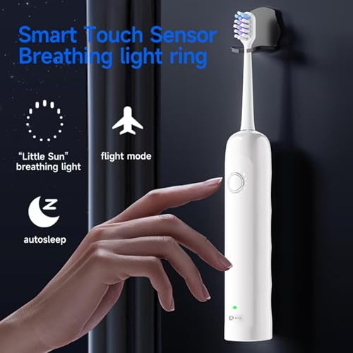 R REVA X1 Sonic Electric Toothbrush, Rechargeable with 5 Modes & 4 Heads