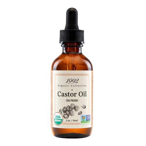 Tropic Isle Living Organic Castor Oil 2oz - Cold Pressed, USDA Certified, Versatile Hair & Skin Moisturizer
