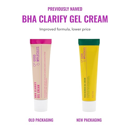Good Molecules Yuzu Blemish Gel Cream 1oz Pack of 2 - Lightweight Salicylic Acid Moisturizer for Acne & Skin Clarity