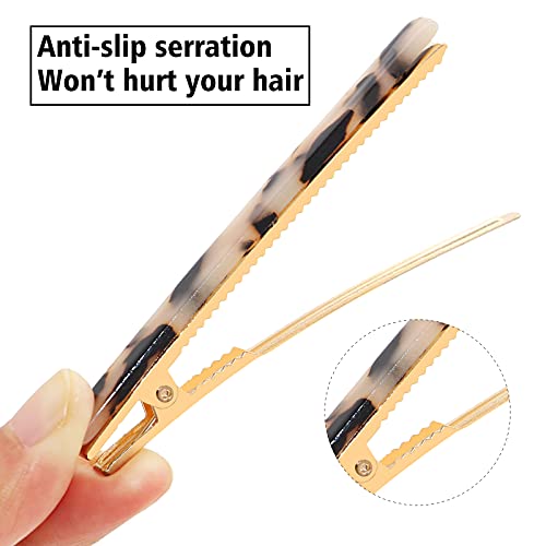 Cobahom 6 Pack Leopard Print Duckbill Hair Clips - Stylish Hair Accessories