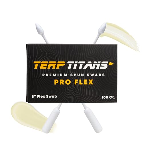 TerpTitans Pro Flex Cotton Swabs - 2-Pack, 100ct, 5-Inch Flexible Tips