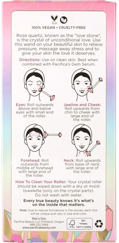 Pacifica Future Youth Stainless Steel Face Roller – Cooling Dual Gua Sha Facial Massager for Sculpting & De-Puffing – Face Roller Variation
