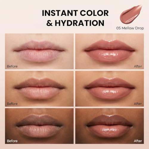Peptide Infused Lip Gloss with Glassy Finish - Hydrating & Volumizing Lip Tint