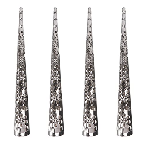 4-Pack Silver Metal Hair Clips - Durable Alligator Curl Clips