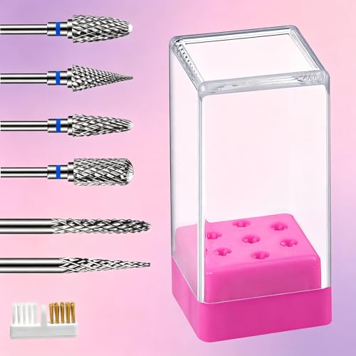 LUCKPABA 8PCS Carbide Nail Drill Bits Set for Nail Art & Salon Use - Professional Manicure & Pedicure Tool Kit