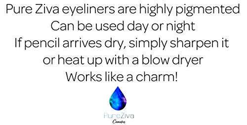 Pure Ziva No Drama Mama Jet Ink Black Matte Eyeliner Pencil, Deep Pigment, Long Lasting, Cruelty-Free, Ophthalmologist Tested