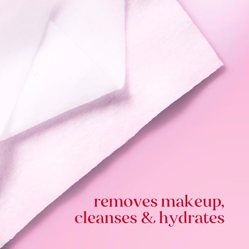 Burt’s Bees Micellar Rose Water Facial Towelettes 30 Count - Plant-Based Makeup Remover & Cleanser