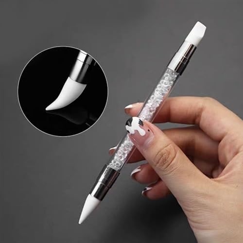 5-Piece Dual Tipped Silicone Nail Art Sculpture Pen Set