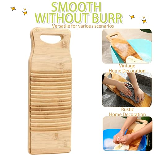 Portable Wooden Washboard for Hand Washing Clothes - Durable & Compact