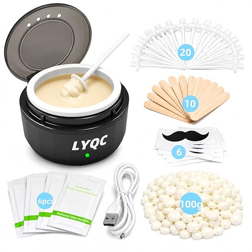 Nose Hair Removal Kit with Wax Beads & Safe Applicator for Men & Women