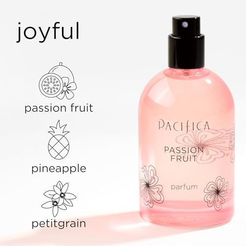 Pacifica Passion Fruit Perfume - Vegan Tropical Floral Scent, 2 fl oz