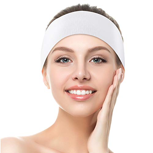 Disposable Spa Headbands - Pack of 50, Non-Woven Hair & Face Coverings, Adjustable & Hygienic