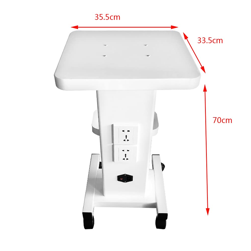 Premium Esthetician Cart with Socket and Wheels - Salon Trolley Cart with Handle, 110 lbs Weight Capacity - Ideal for Beauty Spa and Salon Use (Model 3)