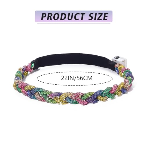ACEDRE Light Up Rhinestone Headband LED Crystal Rave Hair Accessory