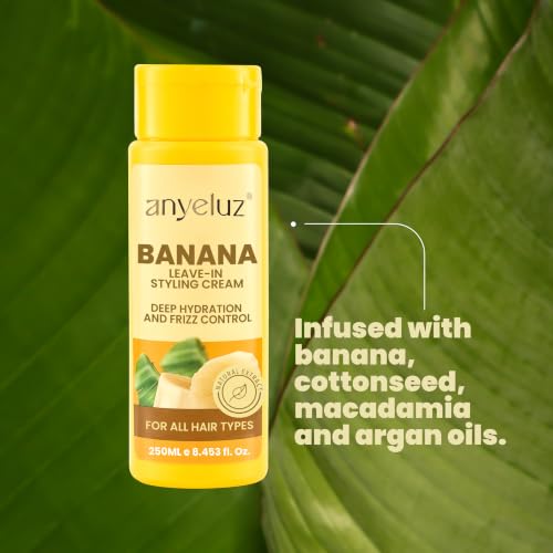 ANYELUZ Banana Conditioner for Dry Hair with Olive Oil - 16.9 Fl Oz - Nourishing & Moisturizing