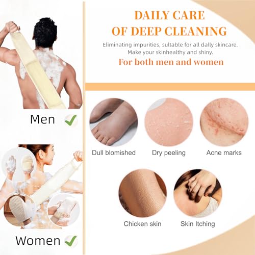 Natural Loofah Sponge Exfoliating Body Scrubber Set - 3 Pack