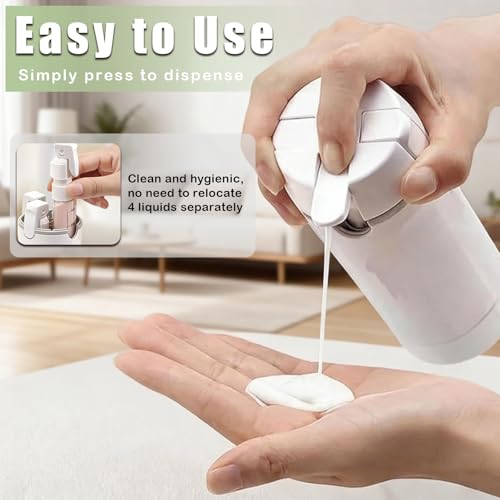 ZANSHI 4-in-1 Travel Dispenser Bottle Set for Toiletries